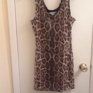 Sequin leopard.mini dress